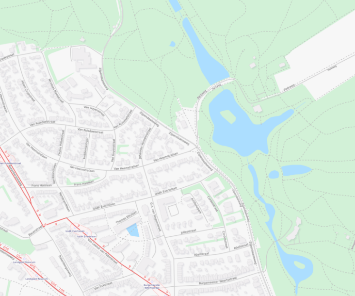 Route naar het kantoor