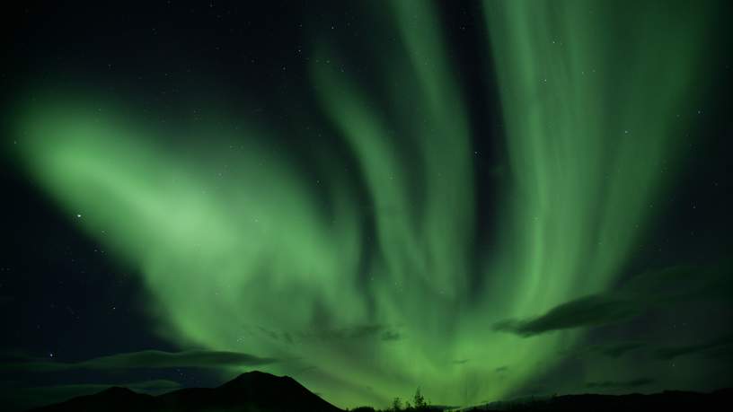 Ook in de Yukon is het Noorderlicht te spotten
